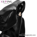 97123 boucles d&#39;oreilles créoles pour dames pavées de zircon synthétique de la mode de luxe xuping rose doré